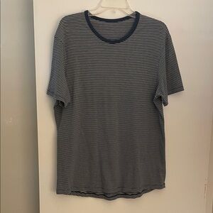 Lulu Lemon Men's Striped Navy T-Shirt